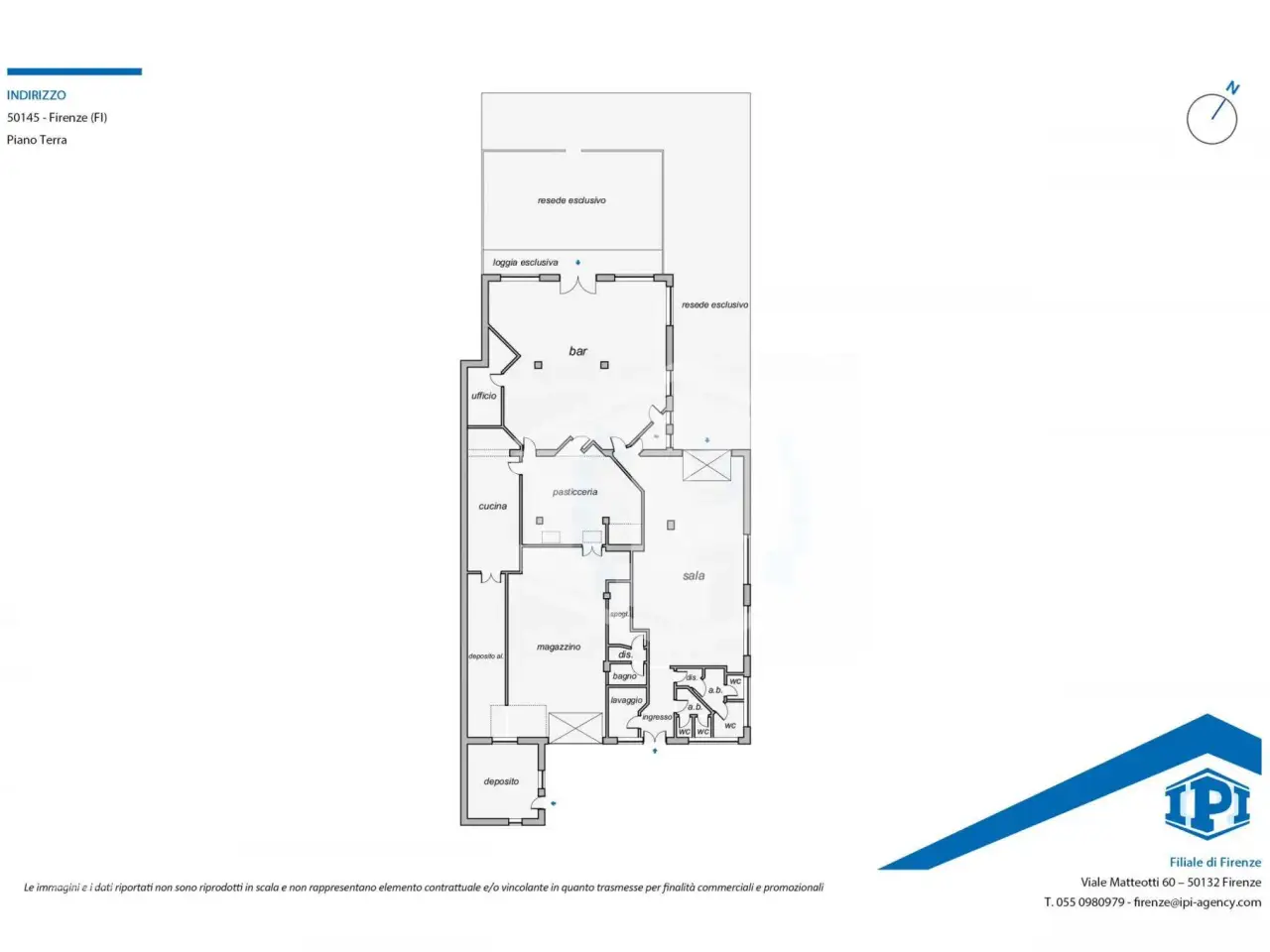 Negozio in Via Pratese Snc, Firenze, {3} - Planimetria 1