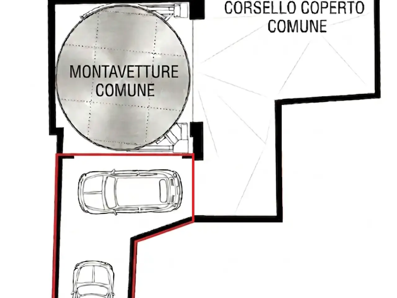 Parcheggio chiuso in , Bologna, {3} - Planimetria 1