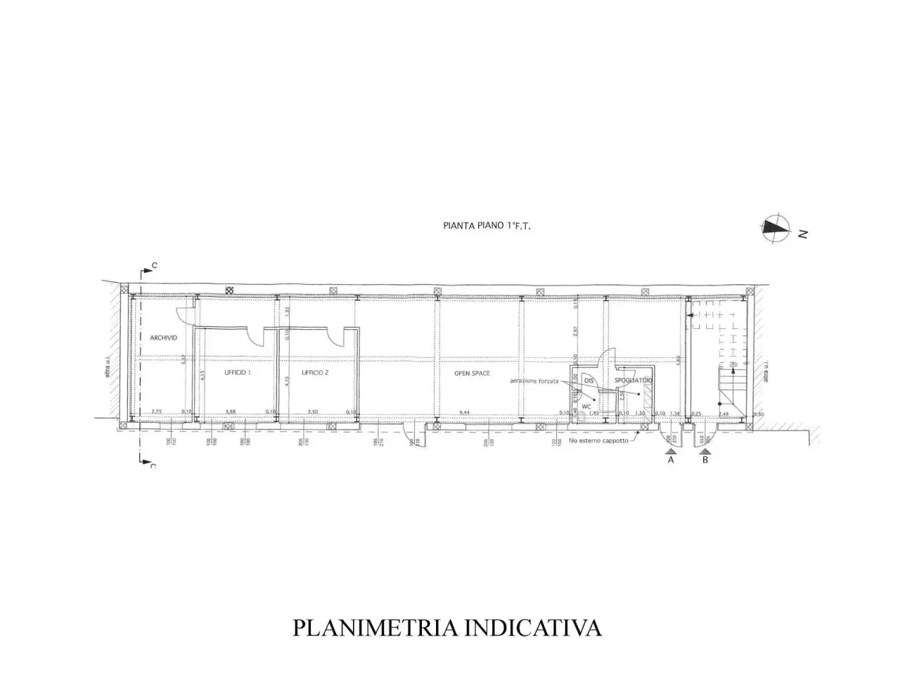 Ufficio in Via Teodoro Secondo, Chivasso, {3} - Planimetria 1