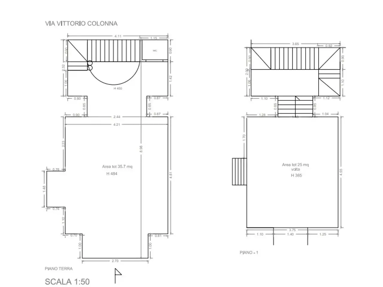 Negozio in Via Vittorio Colonna, Napoli, {3} - Planimetria 1
