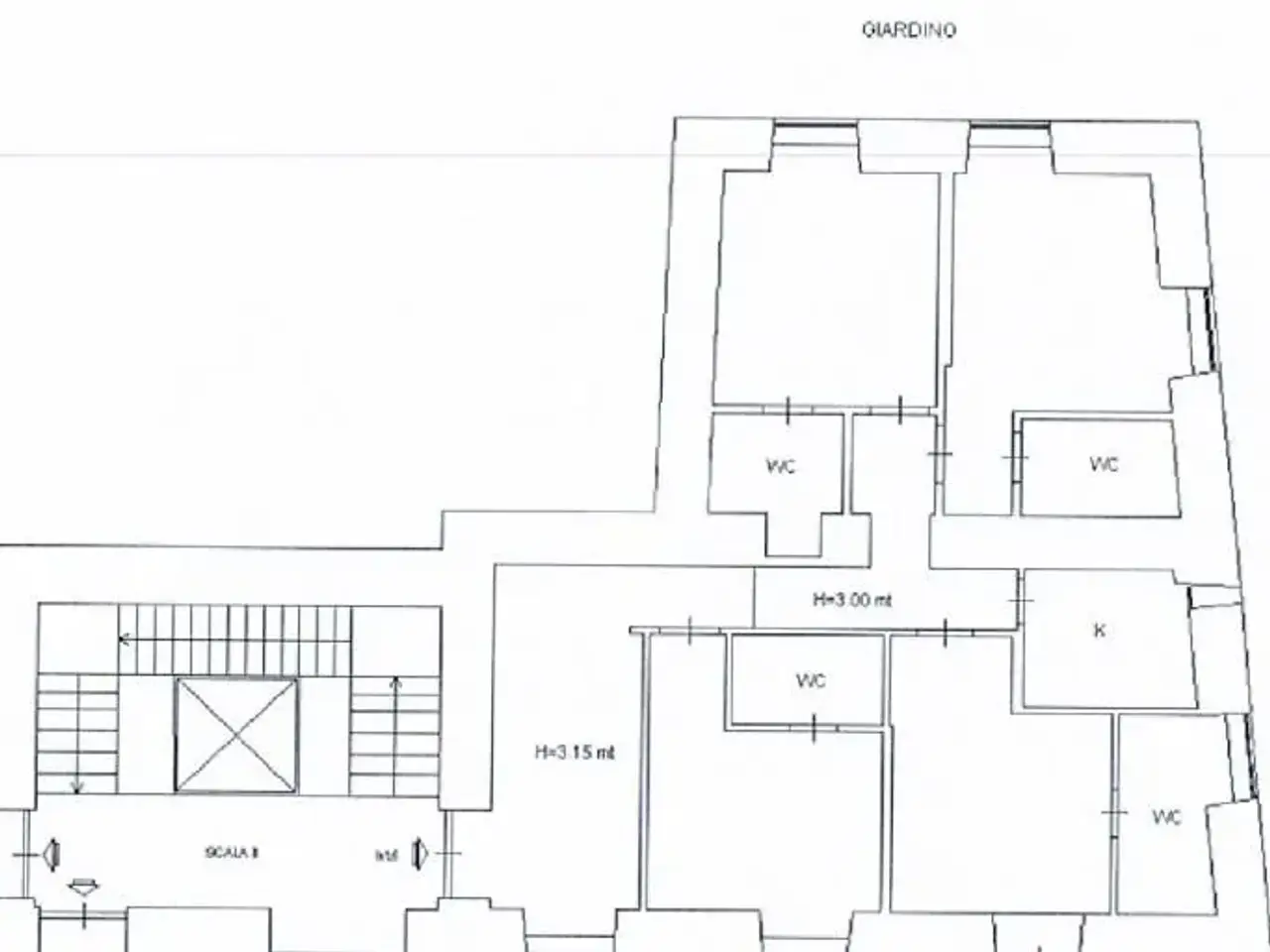 Albergo in Via Giuseppe Antonio Pasquale 7, Napoli, {3} - Planimetria 1