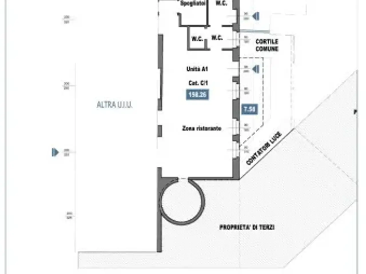 Negozio in Via Novara 201, Milano, {3} - Planimetria 1