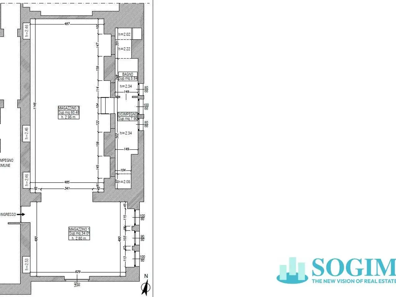 Negozio in Via Oriani, Como, {3} - Planimetria 1