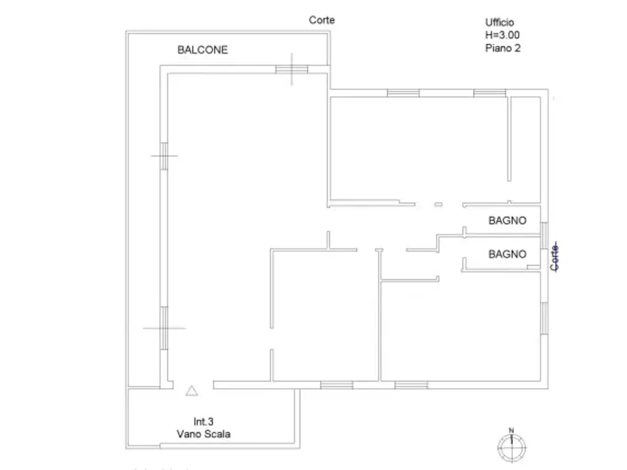 Ufficio in Salita di Castel Giubileo 18, Roma, {3} - Planimetria 1