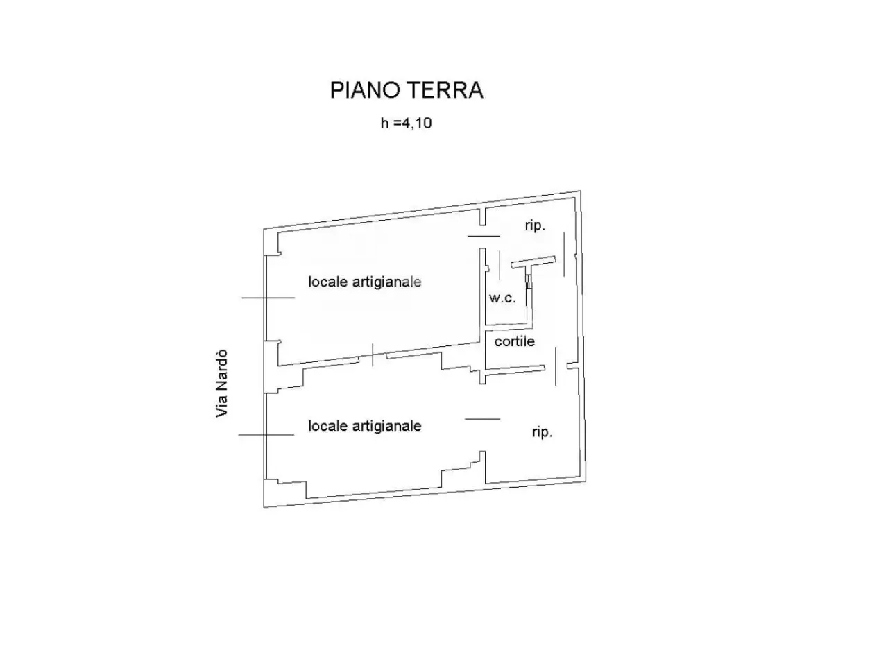 Laboratorio in Via Nardò, Casarano, {3} - Planimetria 1