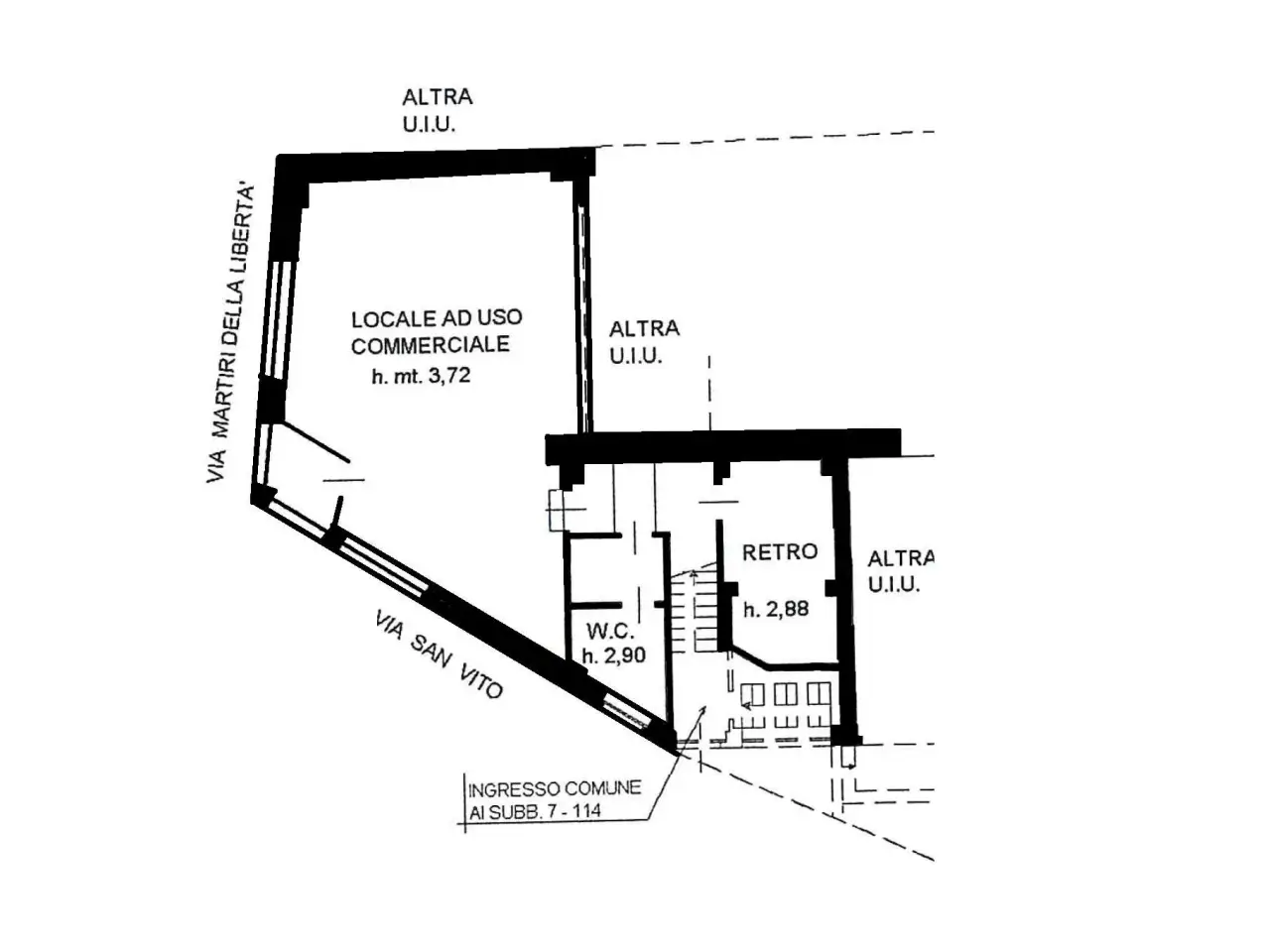 Negozio in Via Martiri della Libertà 22, Nole, {3} - Planimetria 1