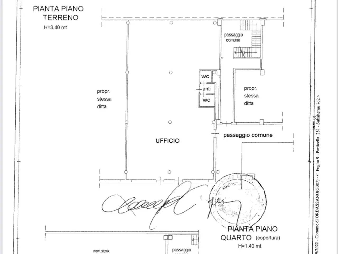 Ufficio in Strada Torino  43/45, Orbassano, {3} - Planimetria 1