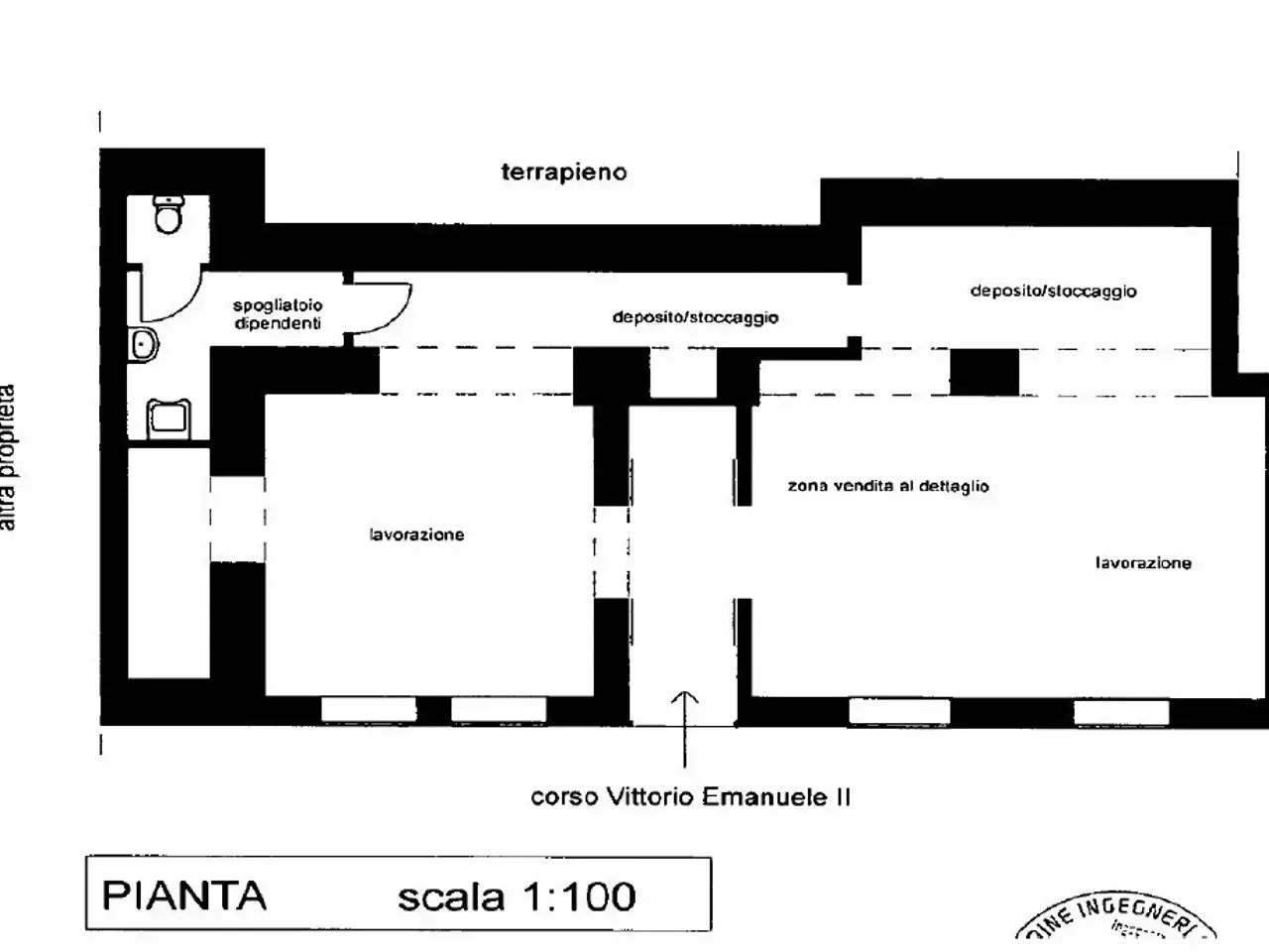 Palazzina commerciale in Corso Vittorio Emanuele II 13, Cosenza, {3} - Planimetria 1