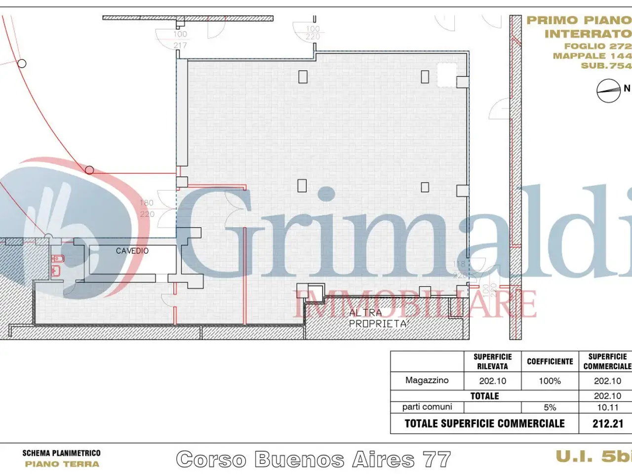 Magazzino in Corso Buenos Aires 77, Milano, {3} - Planimetria 1