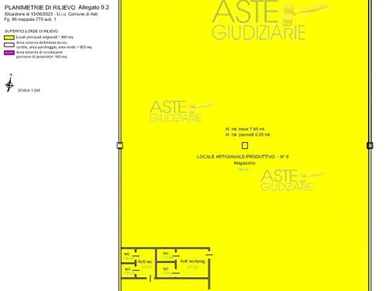 Fabbricato misto in Via Quarto Inferiore, 284, 14100 Asti At, Italia 284, Asti, {3} - Planimetria 1
