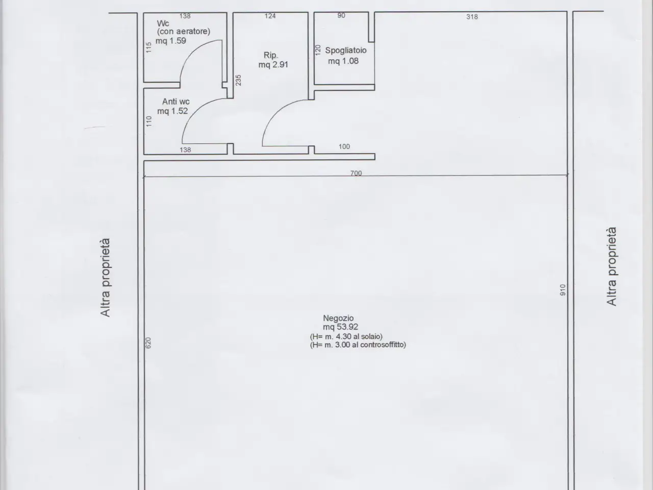 Locale commerciale in , Chiusi, {3} - Planimetria 1
