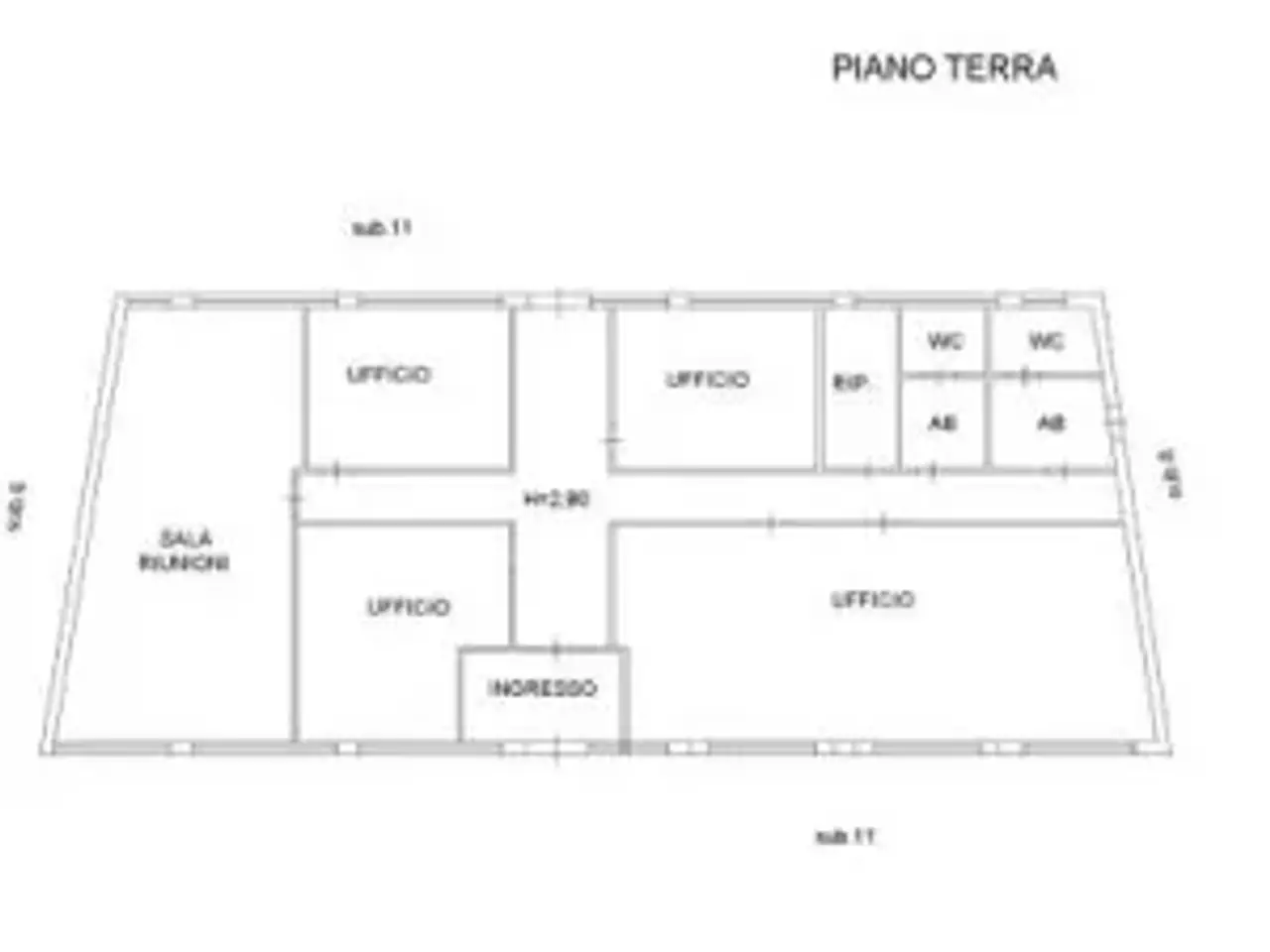 Ufficio in Via San Simone Snc, Cagliari, {3} - Planimetria 1