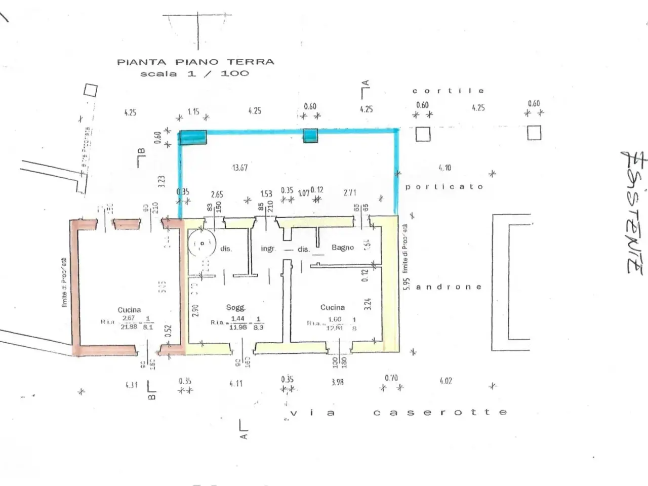 Detached house in Via Carotte 1, Cornate d'Adda - Planimetry 1