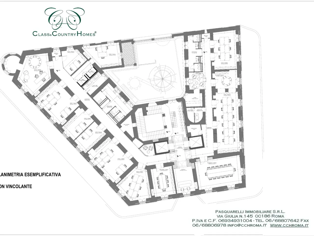 Stabile - Palazzo in Corso Vittorio Emanuele II, Roma, {3} - Planimetria 1