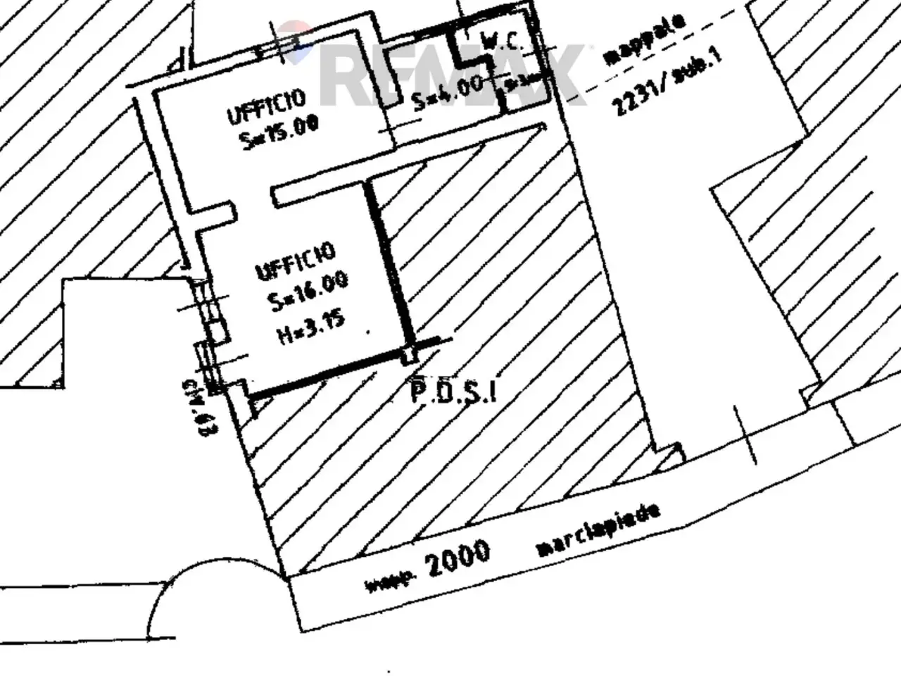 Ufficio in Piazza San Rocco 65, Calusco D'Adda, {3} - Planimetria 1