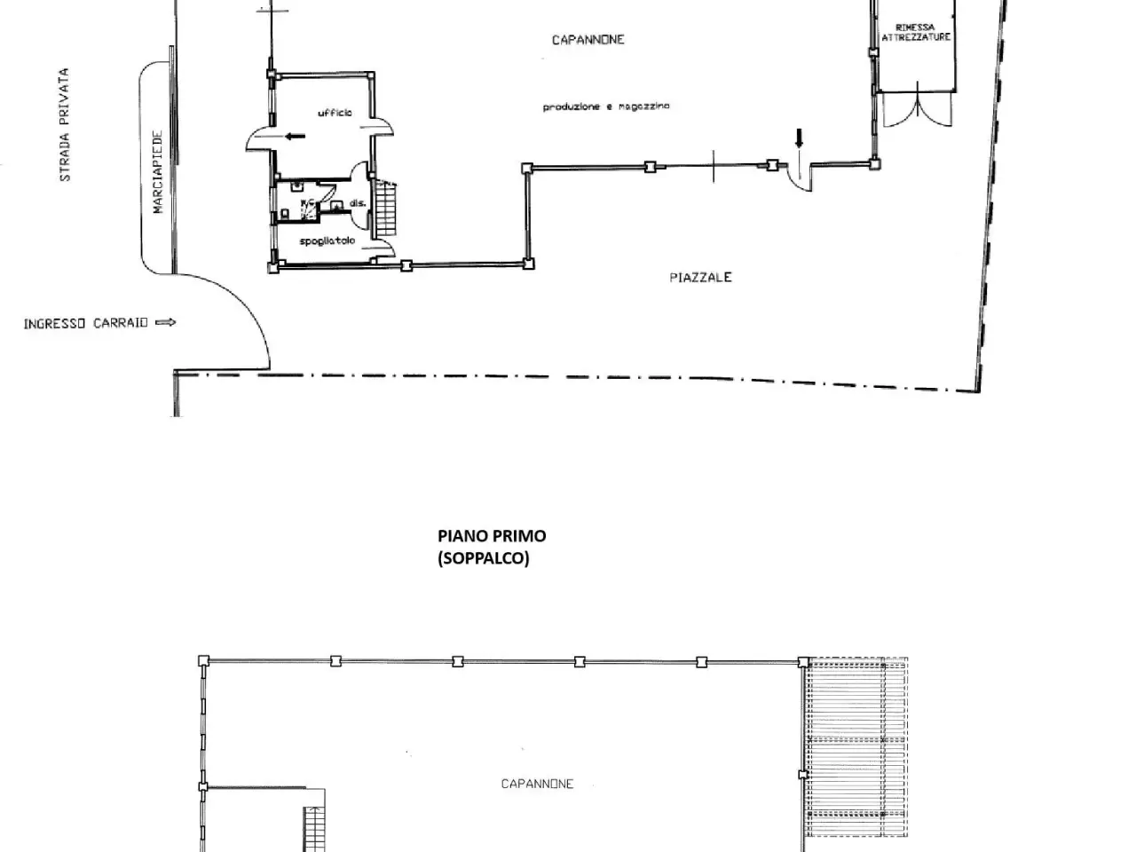 Capannone in Regione Conti, Garzigliana, {3} - Planimetria 1