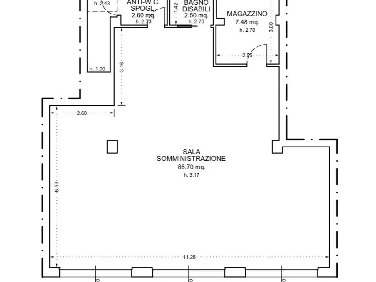 Negozio in Viale Ariosto, Firenze, {3} - Planimetria 1