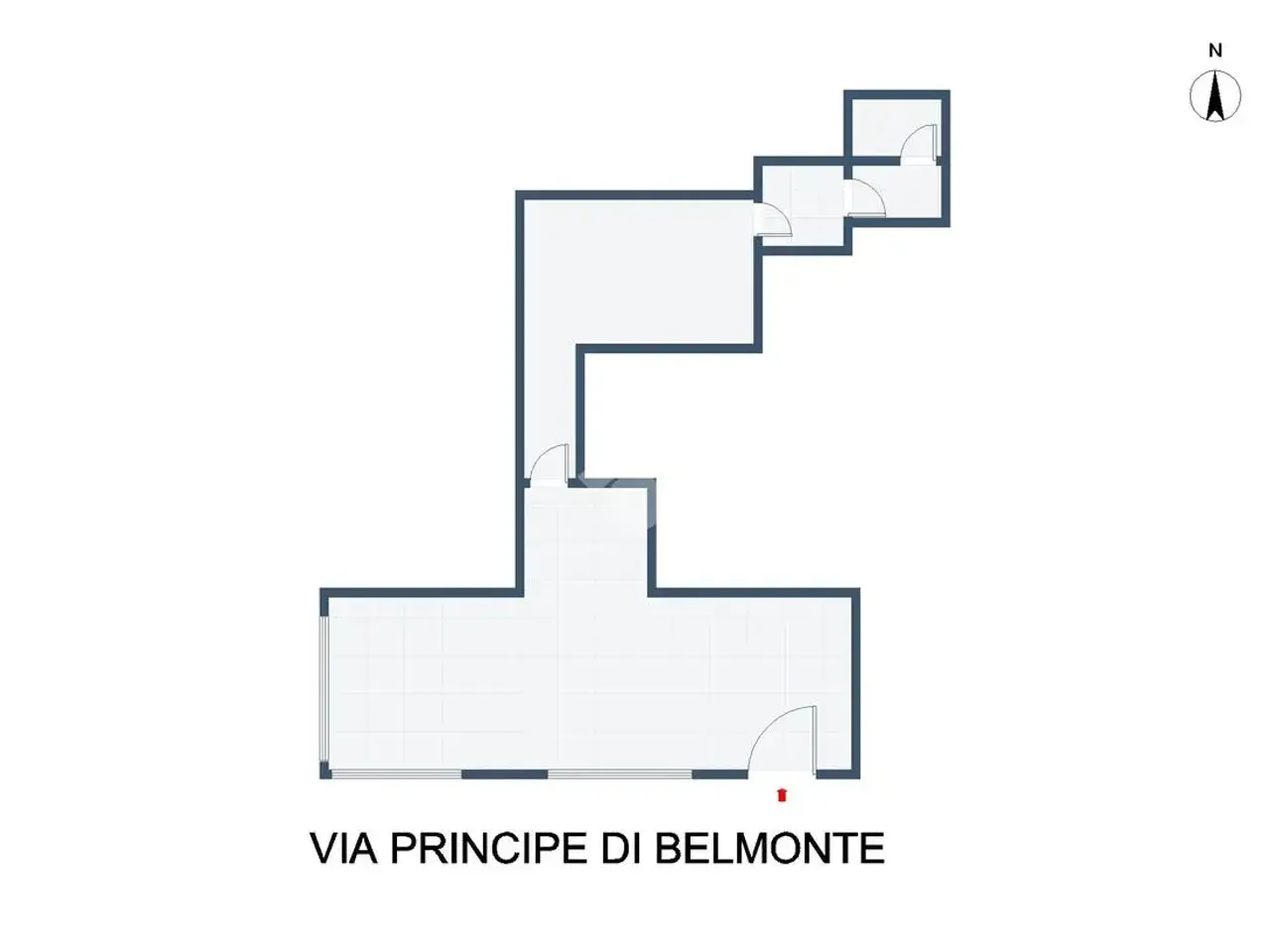Ufficio in Via Principe di Belmonte 1, Palermo, {3} - Planimetria 1