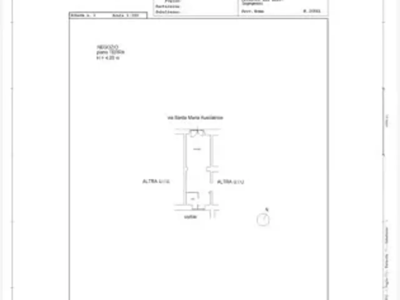 Negozio in Via di Santa Maria Ausiliatrice, Roma, {3} - Planimetria 1