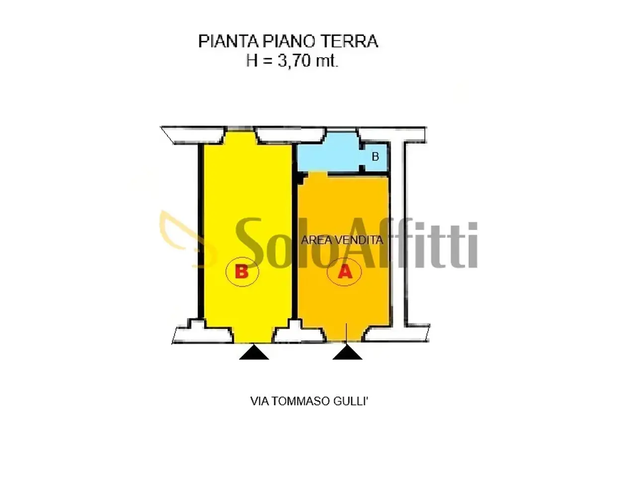 Negozio in Via Tommaso Gullì 9, Catanzaro, {3} - Planimetria 1