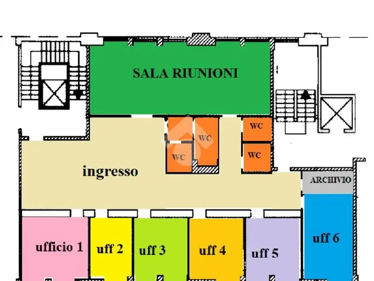 Ufficio in Via Antonio Gramsci, Alessandria, {3} - Planimetria 1