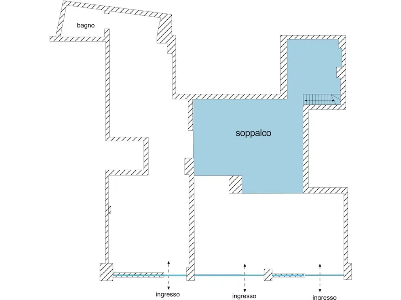 Negozio in Via Spino, Bergamo, {3} - Planimetria 1
