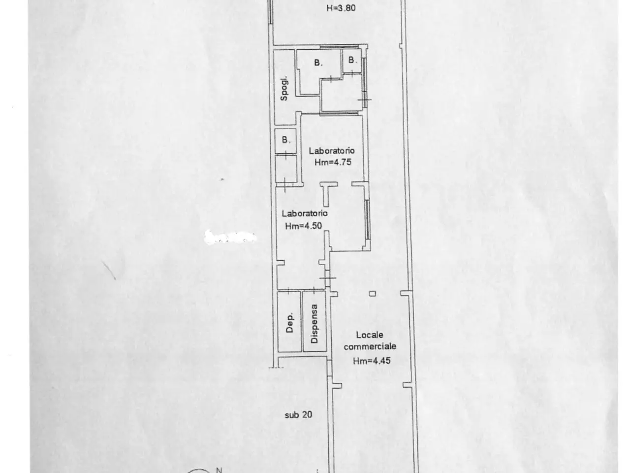 Negozio in Via Colonnello Archimede Costadura 20, Lecce, {3} - Planimetria 1