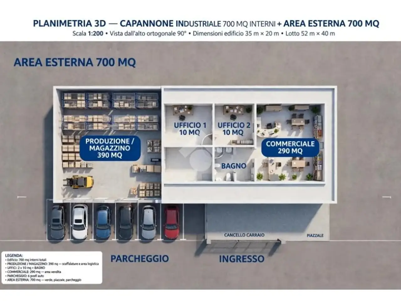 Negozio in Viale Adua, Orzinuovi, {3} - Planimetria 1
