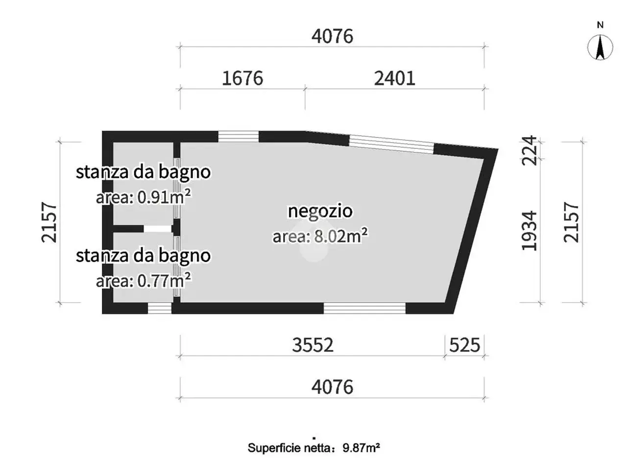 Negozio in Piazzale Europa 58, Sarezzo, {3} - Planimetria 1