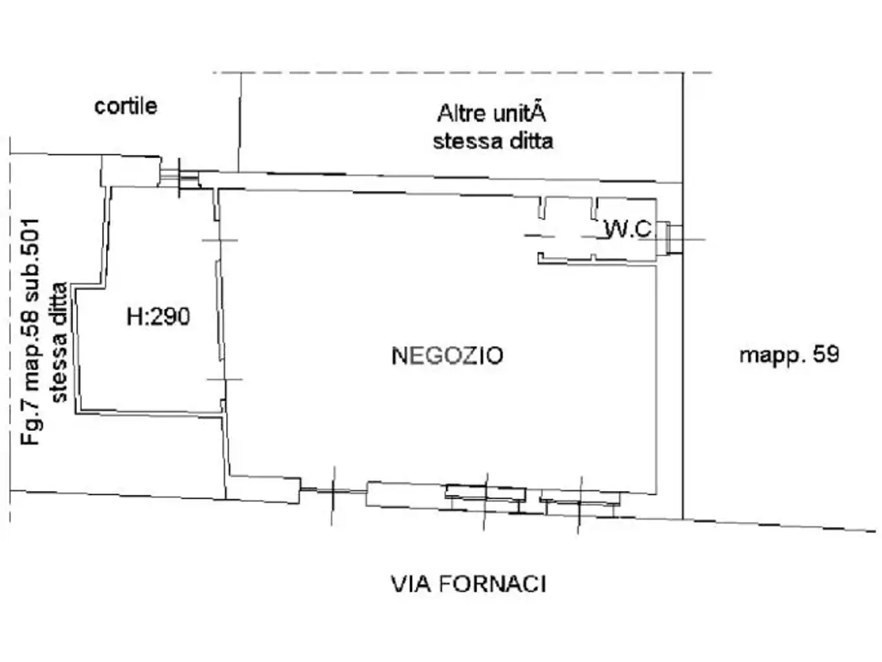 Negozio in Via Fornaci 15, Terranova Dei Passerini, {3} - Planimetria 1