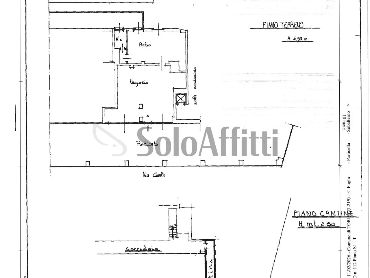 Negozio in Via Pietro Francesco Guala 112/a, Torino, {3} - Planimetria 1