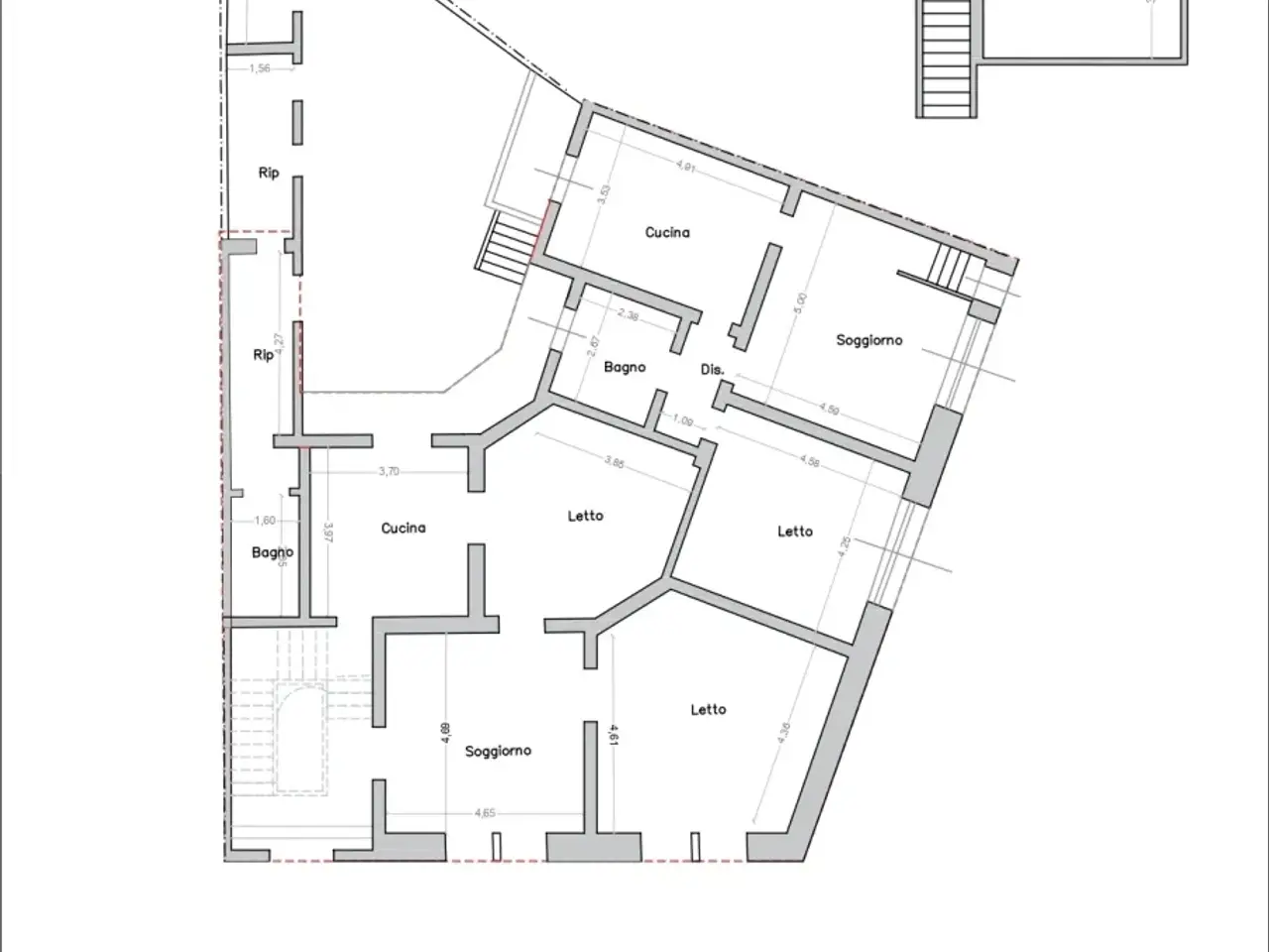 Palazzina commerciale in Via Niccolò Foscarini 4, Lecce, {3} - Planimetria 1