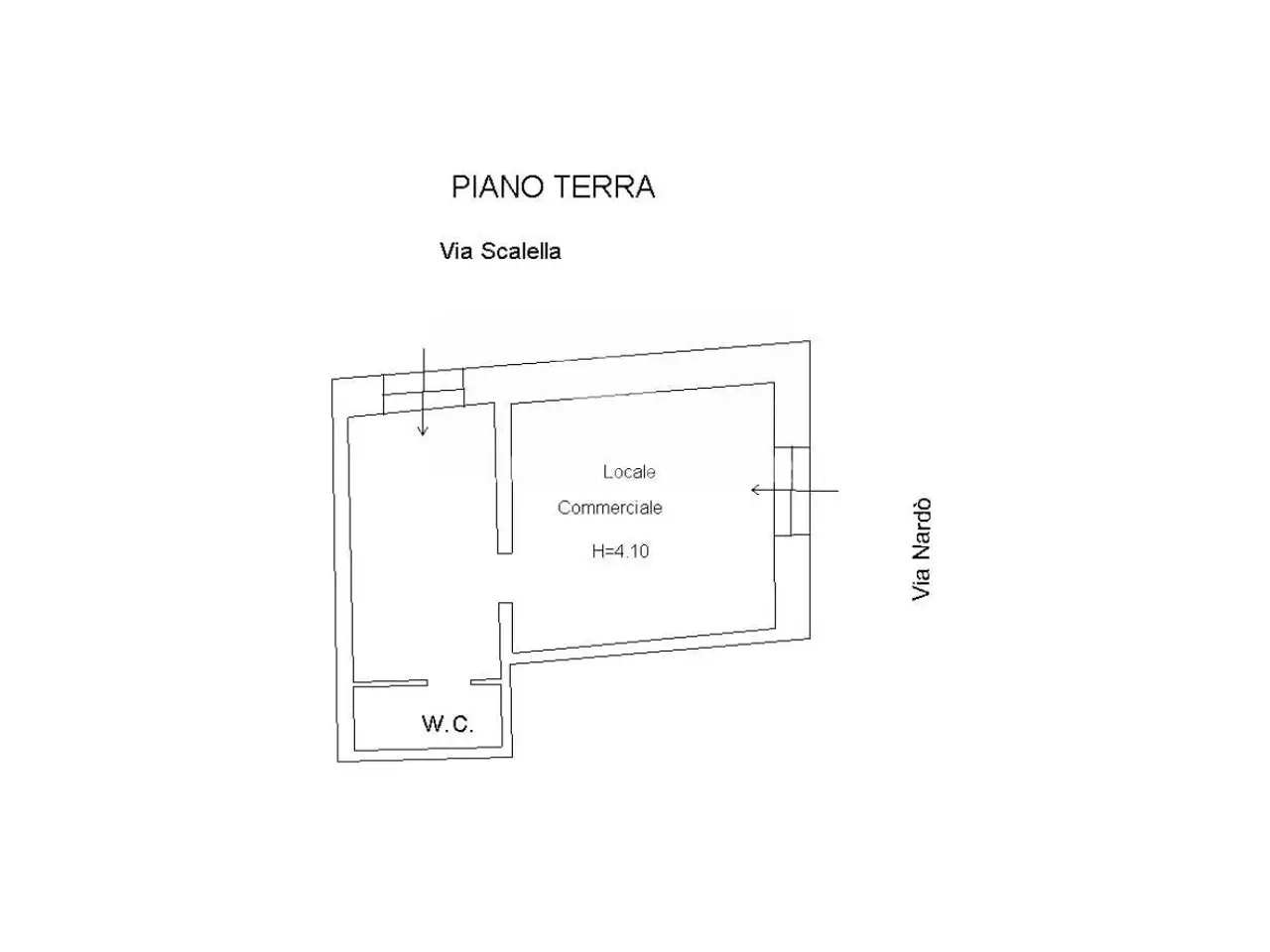 Negozio in Via Nardò Ang. Via Scalelle, Casarano, {3} - Planimetria 1