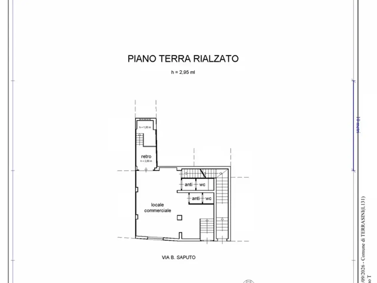 Negozio in Via Benedetto Saputo 58, Terrasini, {3} - Planimetria 1