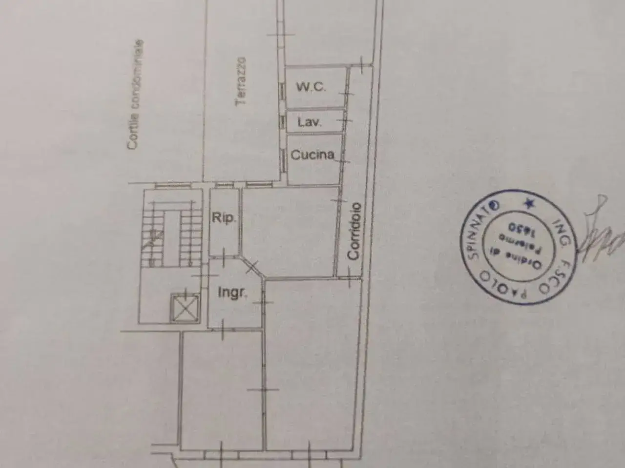 Quadrilocale in vendita, Via Francesco Laurana 25, Palermo - Planimetria 1