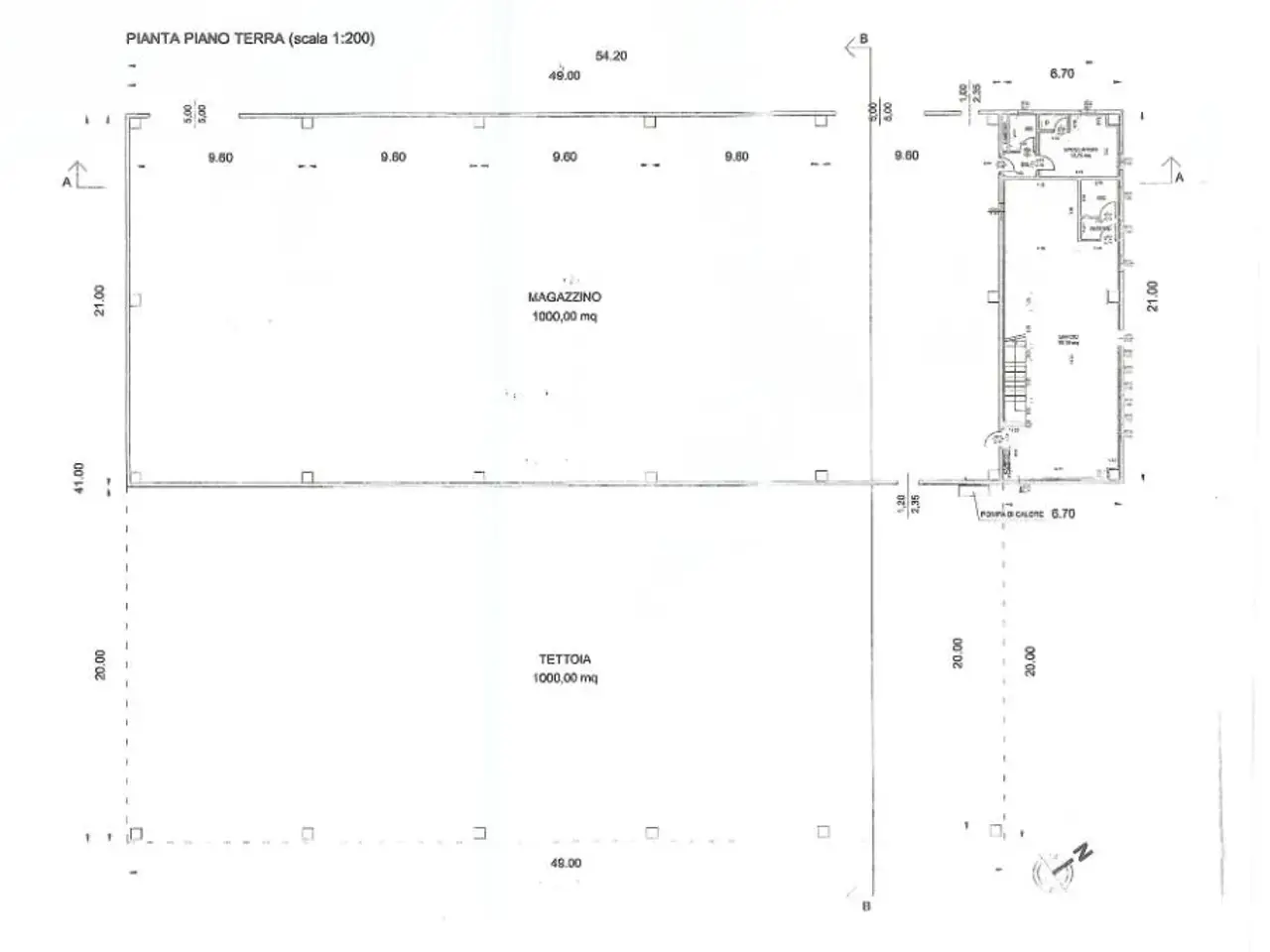 Capannone in Via Levadello, Castiglione Delle Stiviere, {3} - Planimetria 1