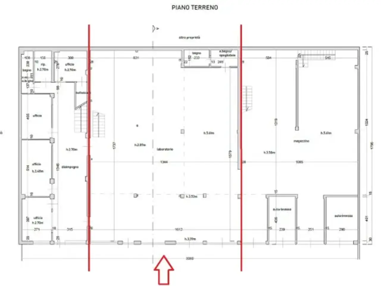 Capannone in Via Massimo d'Azeglio 7, Cuneo, {3} - Planimetria 1