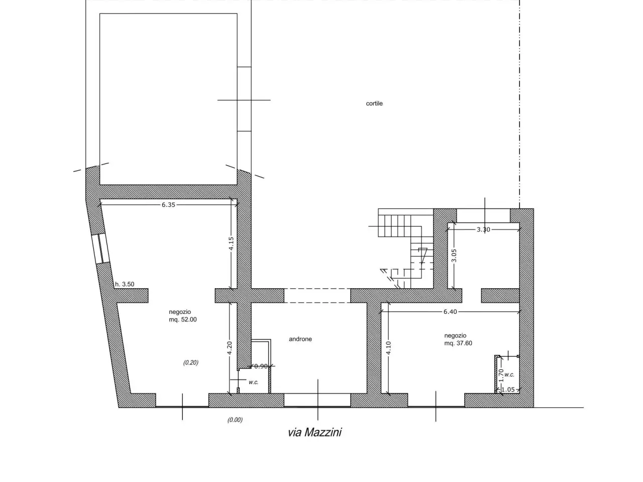 Negozio in Piazza Mazzini 2, Mondragone, {3} - Planimetria 1
