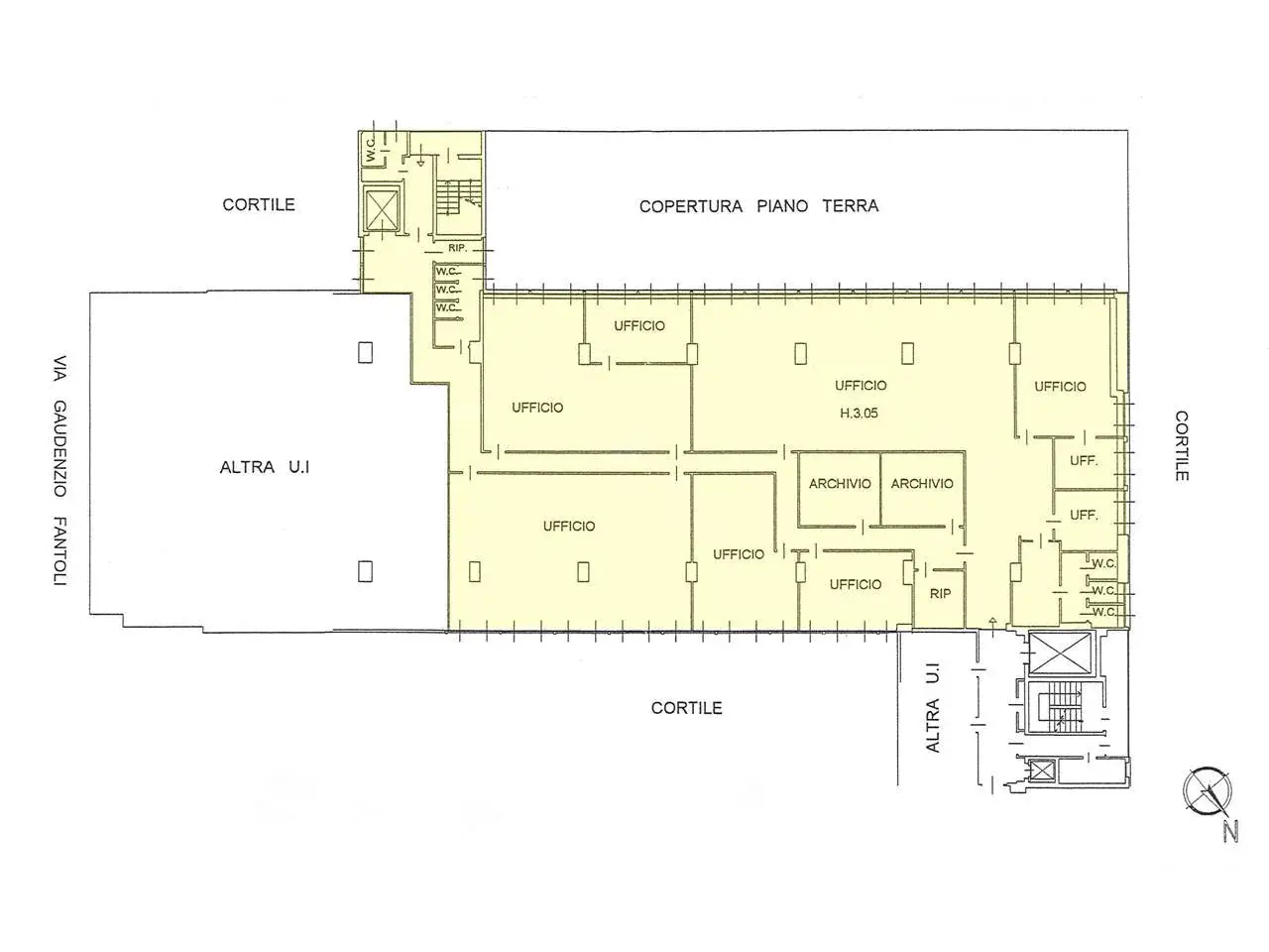 Ufficio in Via Fantoli, Milano, {3} - Planimetria 1