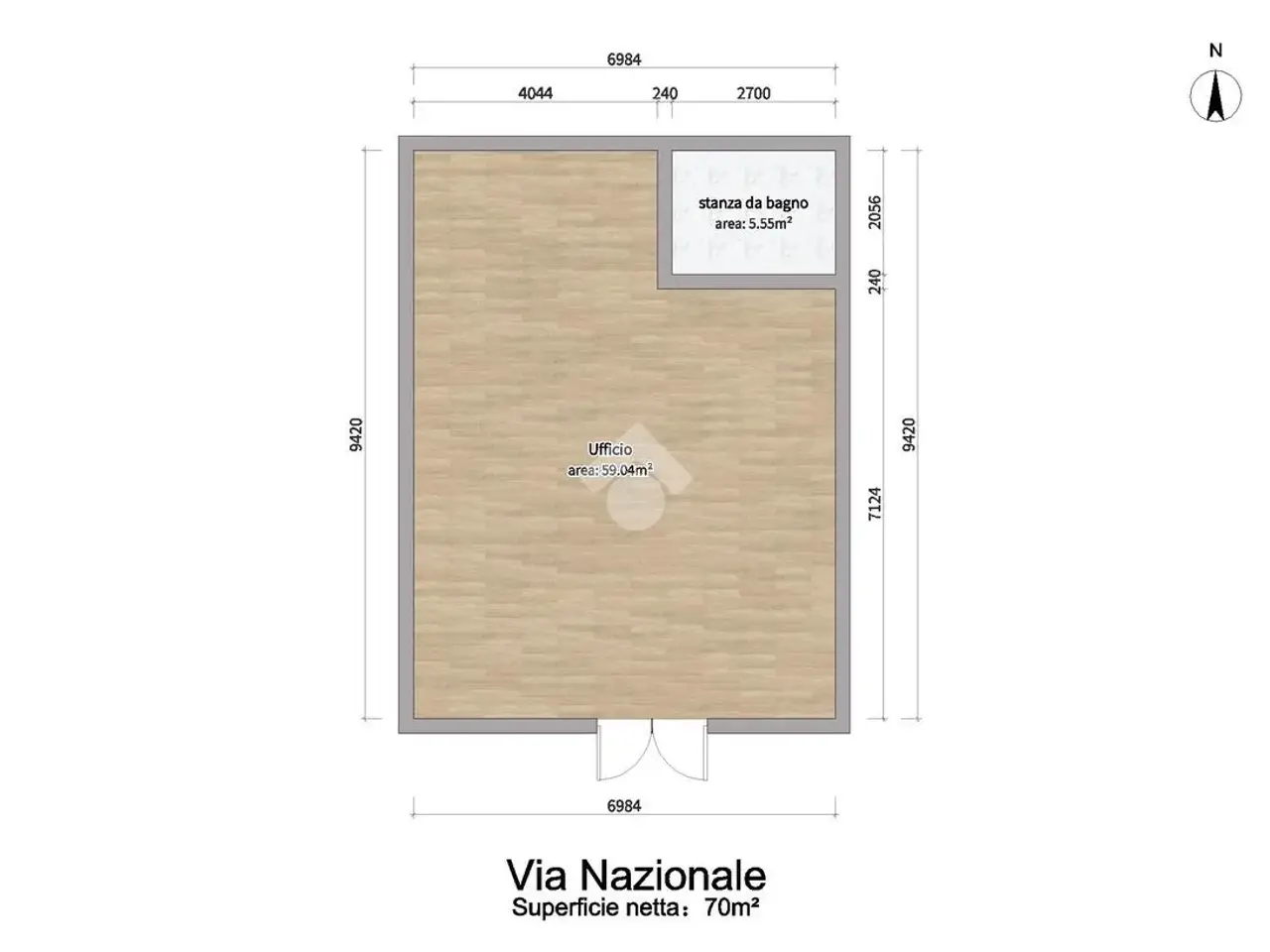 Magazzino in Via Nazionale 133, Corigliano-Rossano, {3} - Planimetria 1