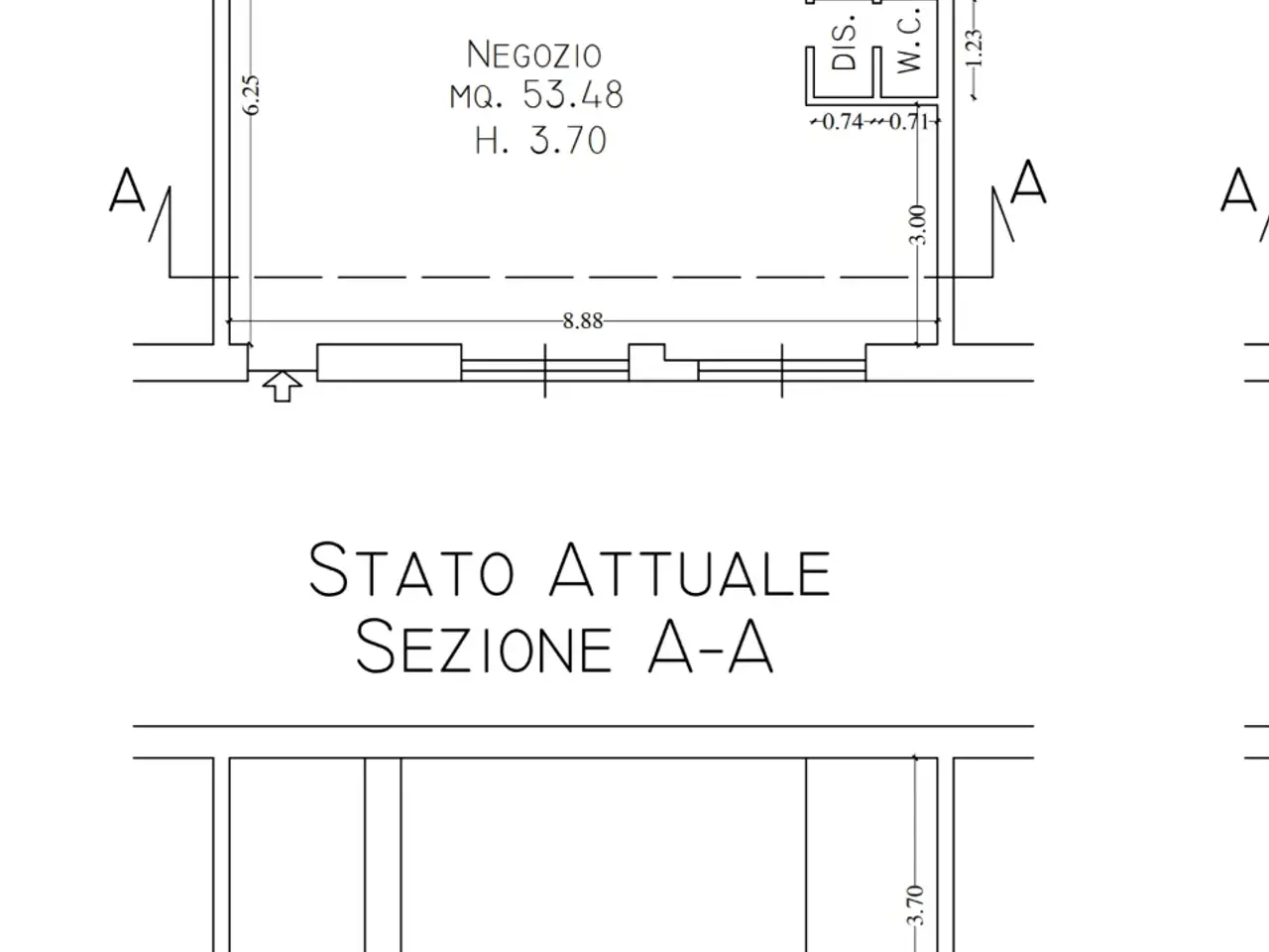 Negozio in Via Giuseppe Garibaldi 60, Pietra Ligure, {3} - Planimetria 1