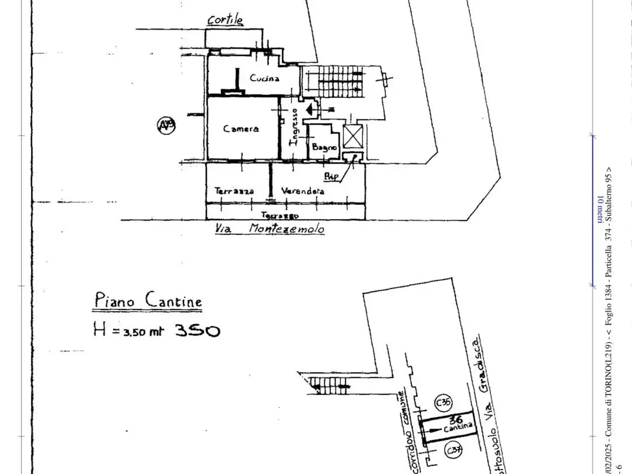 Trilocale in Via Montezemolo 21, Torino - Planimetria 1