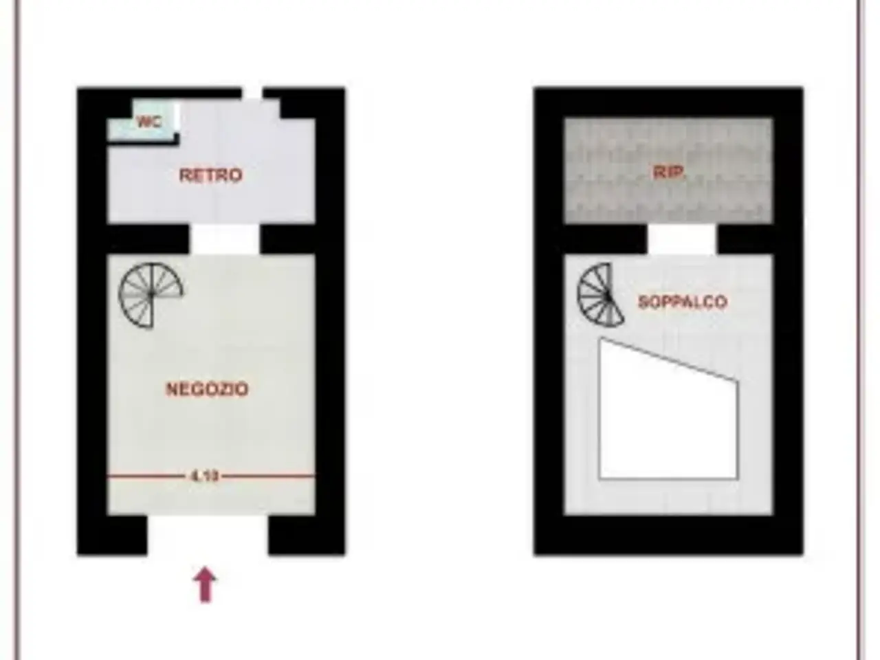 Negozio in Via Giuseppe Ferrigni, Napoli, {3} - Planimetria 1