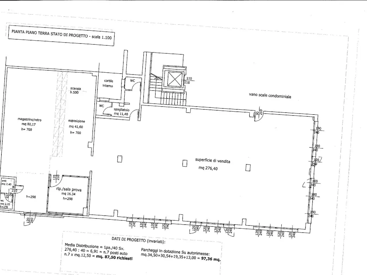 Locale commerciale in Via Ugo Lambertini 1, Imola, {3} - Planimetria 1