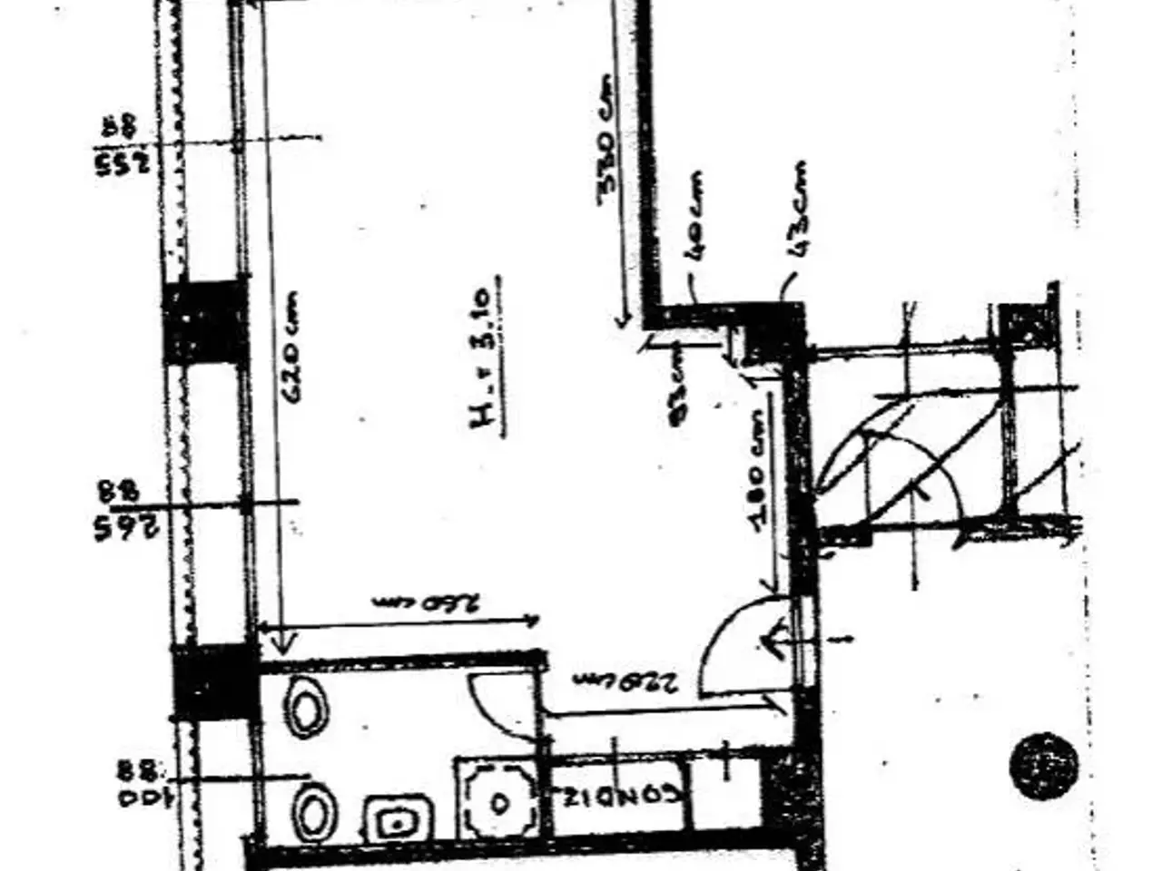 Ufficio in Via Ippolito Nievo 8, Milano, {3} - Planimetria 1