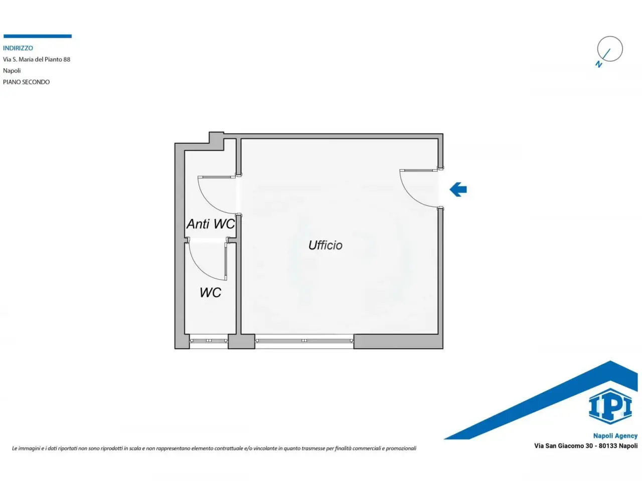 Ufficio in Via Santa Maria del Pianto 88, Napoli, {3} - Planimetria 1