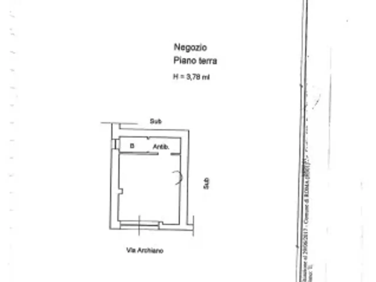 Negozio in Via Archiano, Roma, {3} - Planimetria 1