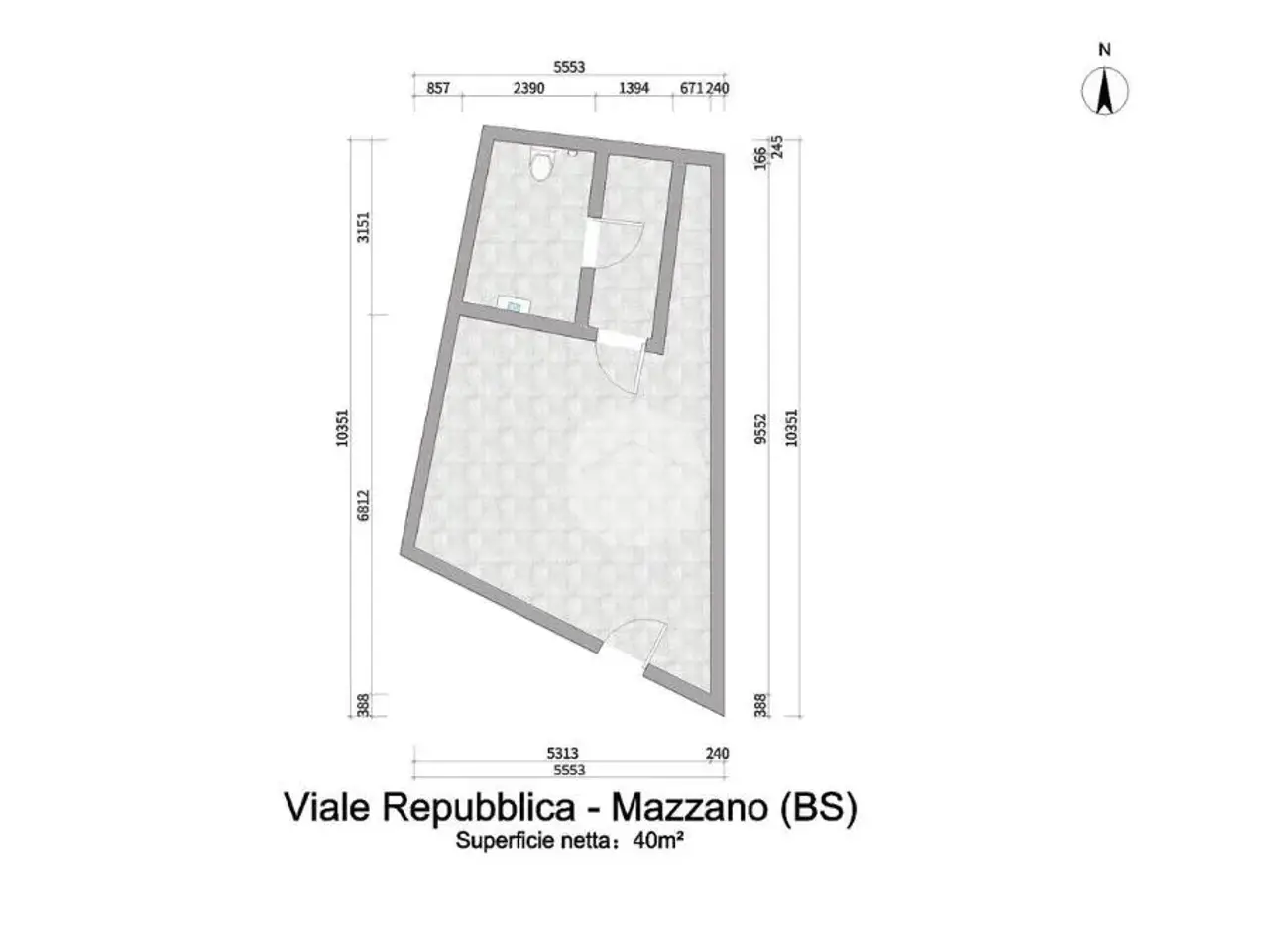 Negozio in Viale Repubblica 25, Mazzano, {3} - Planimetria 1