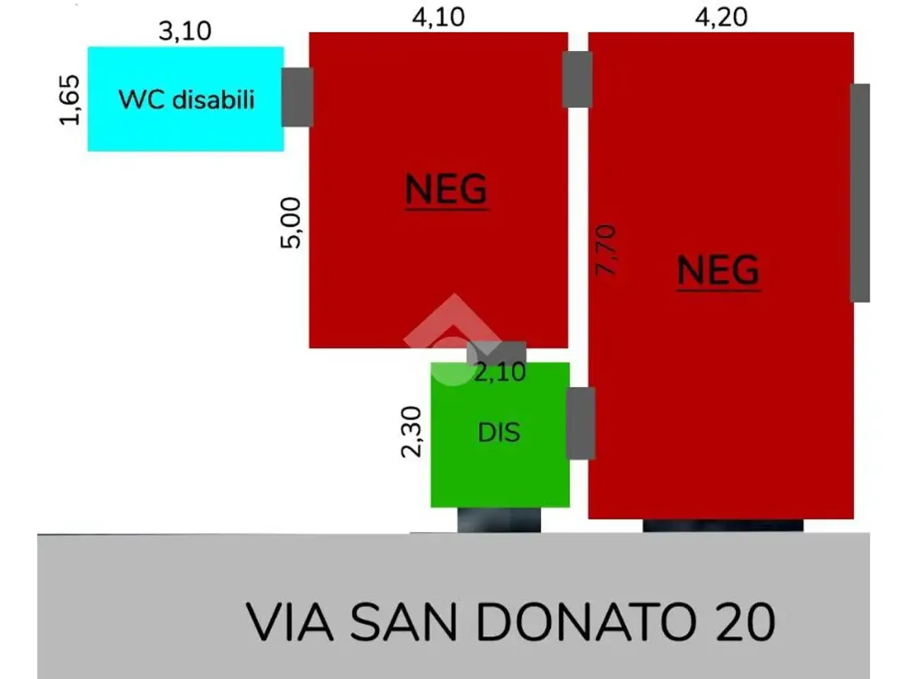 Negozio in Via San Donato 20, Caserta, {3} - Planimetria 1