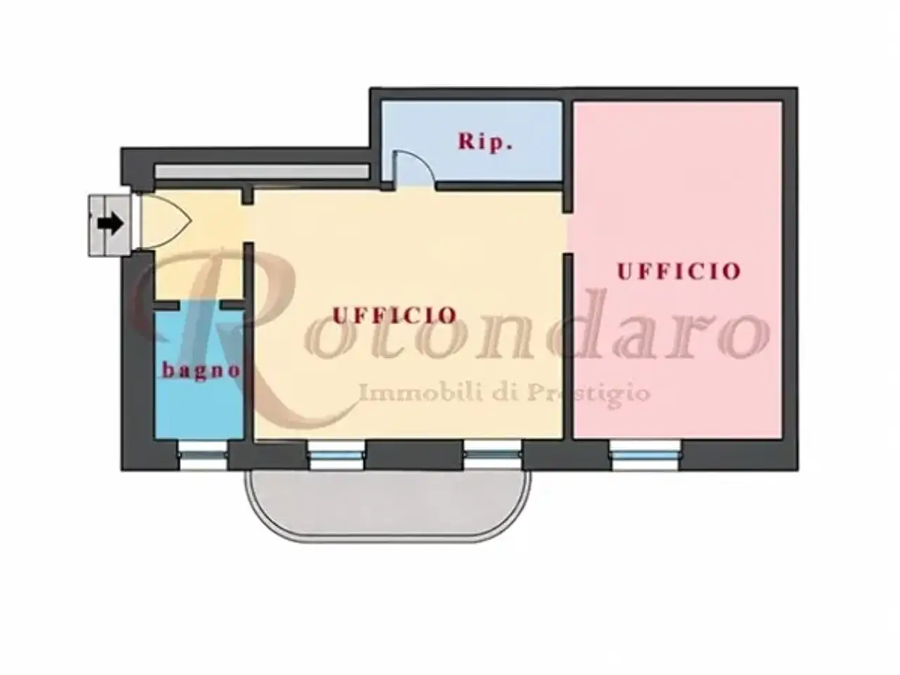 Ufficio in Via Mauro Macchi, Milano, {3} - Planimetria 1